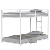 Same as B083P160613 Adam Sturdy Twin over Twin Bunk Bed Metal White for Kids Adult, Low Profile B083P170878