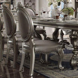 Silver and Antique Platinum Arm Chair with Nailhead Trim B062P209288
