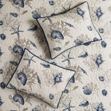 Brushed Microfiber Quilt Set with Throw Pillows Blue Full/Queen B03597484