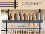 Floor to Ceiling Tension Clothes Rack No Drill Heavy Duty Carbon Steel Garment Organizer, I/L/45&deg 74283074