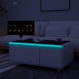 Modern Smart Coffee Table with Built-in Fridge, Bluetooth Speaker, Wireless Charging, Touch Control W1172P178882