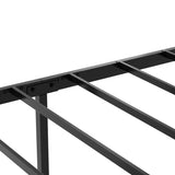 ZNTS Full Size Metal Bed Frame with Headboard and Footboard, LED Lighting, Black Heavy Duty Mattress W1903P151335