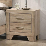 2 Drawers PB Nightstand in Natural Finish B016P256426
