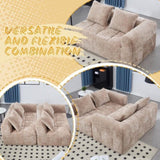 UNITED WE WIN Chenille Loveseat Sofa,Minimalist Modular Couches Sleeper for Living Room Bedroom W1568P255135