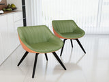 A set of 2 dining chairs, medieval modern kitchen dining chair, PU decorative chairs with black 70507914