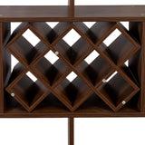 Large Wall Mounted 3 Tier Rustic Bottle Wine Rack,Multifunctional Wooden Wall Mounted Wine W331P277924