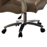 Vintage Grey and Bone White Swivel Chair with Lift B062P189123
