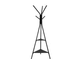 Coat Rack Stand with 2 Shelves and 6 Hooks, Freestanding Hall Coat Tree for Entryway, Bedroom, 02452166