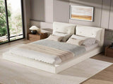 AirFrame Upholstered Bed Frame, a low, cloud-style bed frame with a double-layered upholstered W1162P549508