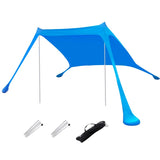 ZNTS 6.5x6.5FT Foldable Beach Canopy Tent Collapsible Shade Sail Sun Protection Windproof Shelter 4 29696457