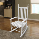 wooden porch rocker chair WHITE, without mat W49520605