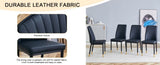 A set of 4 dining black dining chair set, PU material high backrest seats and sturdy leg W1151P191427