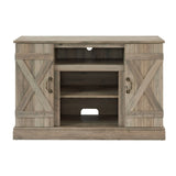 Farmhouse Classic Media TV Stand Antique Entertainment Console for TV up to 50" with Open and Closed W1758105873