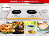 7000W Double Burner Electric Cooktop 110V, 2x3500W Rapid Heating Hot Plate with 4 Preset Modes 73544700