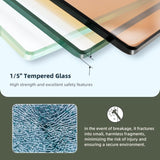 60.in W x 72.in H Single Sliding Shower Door, 1/5 inch Thick Clear Tempered Glass Shower Door with W3048P278318