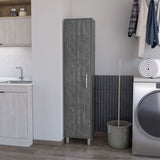 Lawen Tall Storage Cabinet, Single Door, 3 Broom Hangers B128P176121