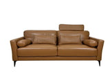 Tussio Saddle Tan Leather Loveseat W/5 Pillows B2726P457658