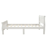 Wood Platform Bed Twin Bed Frame Panel Bed Mattress Foundation Sleigh Bed with WF192434AAK
