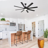 66 Inch Modern Ceiling Fan With Dimmable Led Light 8 ABS Blades Smart Remote Control Reversible DC 22648574