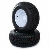 Pair Trailer Tire & Rims 205/65-10 1105 Lbs Black Rubber Tubeless 11811889