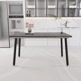 55.12-70.87"expandable modern kitchen dining table, rectangular MDF dining table for 4-6 people, W2189P190486