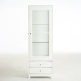 71'' Tall Display Cabinet with Single Upholstered Glass Door, China Cabinet, Wine Cabinet with 5 N845P277577W