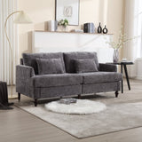 COOLMORE Mid Century Modern chenille Fabric Loveseat sofa, 2-Seat Upholstered Loveseat Sofa Modern W395P151898