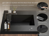 30'' Floating Bathroom Vanity with Sink, Wall-Mounted Striped Bathroom Storage Cabinet with W1573P265196