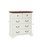 Modern White 5-Drawer Dresser for Bedroom - Ample Storage Wide Chest of Drawers, Sturdy & Safe 86481478