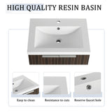 24 Inch Bathroom Cabinet With Resin Sink,Soft Close Doors,Float Mounting Design, For Small Bathroom W999P204936