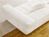 84.6-inch Modern Boneless Couch with Two Circular throw pillows,Skin-friendly lychee-textured W834P366230