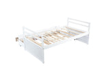 Twin Size Bed Headboard, Footboard, Trundle and Three Storage Drawers, Twin Size Pine Wood Bed W504P197162