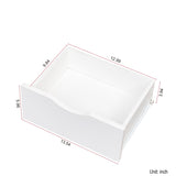 Night Stand with Bookshelf, Night Stand with 2 Storage Drawers for Bedroom W331P248062