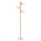 ZNTS 3-Globe Light Floor Lamp with Marble Base B03599272