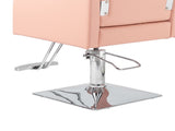 PVC leather aluminum alloy foot pedal rivet type square chassis high oil pump barber chair 150kg 96072423