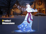 5ft Pre-Lit Christmas Angel Decor - 120 Cold White LEDs, IP44 Waterproof, MetalMesh Fabric 09613189
