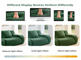 Soft Teddy Fabric Boneless Sofa,No Assembly Required Streamlined Design,Anti-Slip Design 32D High W714P357241