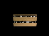 Alice30-106, Wall mount cabinet WITHOUT basin, Natural oak color, with two drawers, Pre-assembled W1865P147102