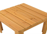 Wooden Square Side End Table Patio Coffee Bistro Table Indoor Outdoor Natural 59916262