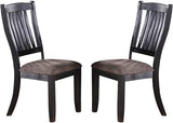 ZNTS Dark Coffee Classic Wood Kitchen Dining Room Set of 2 Side Chairs Fabric upholstered Seat Unique B01183542