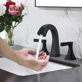 Widespread Bathroom Sink Faucets Two Handle 3 Hole Vanity Bath Faucet with Drain Assembly W122471405
