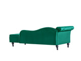 Aijia 60" Velvet Multifunctional Storage Chaise Lounge Buttons Tufted Nailhead Trimmed Solid Wood W1117P284896