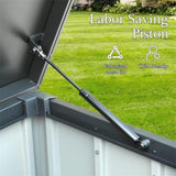 160 Gallon Outdoor Storage Deck Box Waterproof, Large Patio Storage Bin for Outside Cushions, Throw W1859131834
