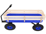 Heavy Duty Steel Wooden Side Support Cargo Wagon with 10" All-Terrain Air Tires, Up to 220lb Load 32834539
