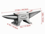 44 lbs Single Horn Steel Anvil with Round Square Holes, Rugged Blacksmith Forge Tool for Jewelers 60436319