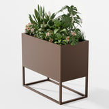 36*18*18 inch Large Mental Rectangular Planter with Shelves and Drainage Holes for Indoor/Outdoor W3077P276895