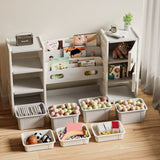 Kids Toy Storage Organizer 8 storage cabinet Removable Toy Bins, 4-Tier Book organizers Storage and W509P227267