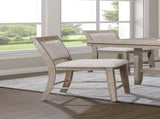 Farmhouse Style 2pc Tan / Beige Gray Finish Counter Height Chair Bar Stool Footrest Upholstered Back B011P240371