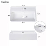 21.6 inch Modern Floating Bathroom Vanity with Ceramic Basin - Perfect for Small Bathrooms, N729P170390B