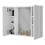 Draco Medicine Cabinet, Mirror, Double Door, One External Shelf B128P148908